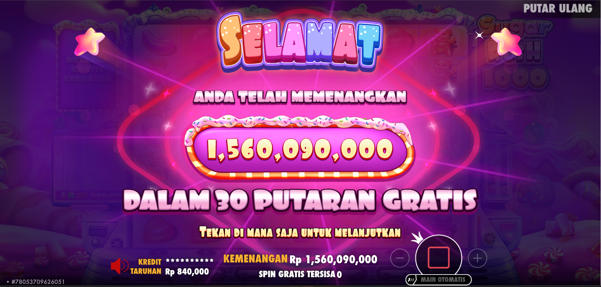 Sensasional Akhir Tahun! Member Berhasil Win 1,5 M