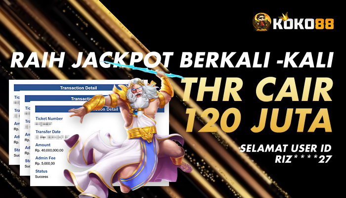 Tajir Banget! Scatter Menggila di KOKO88, RIZ****27 Bawa Pulang Jackpot 120 Juta!